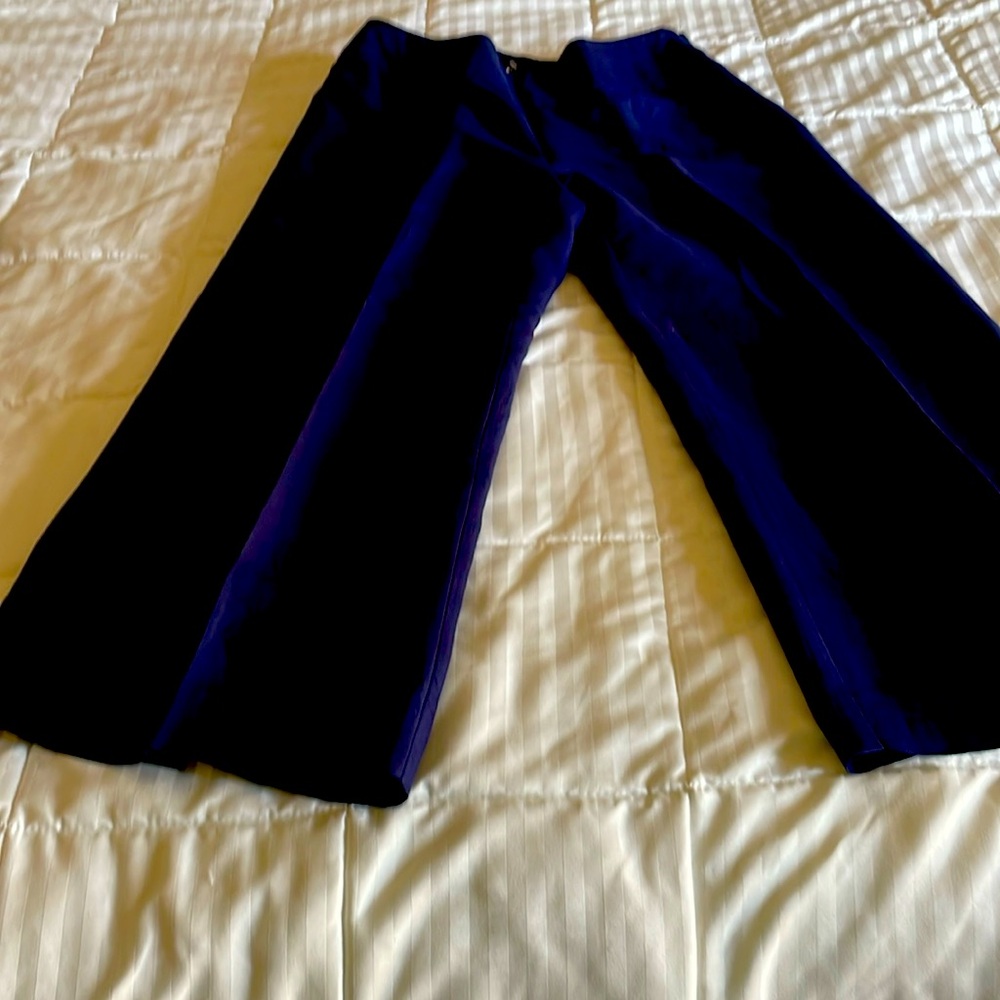Linen blend wide leg capris